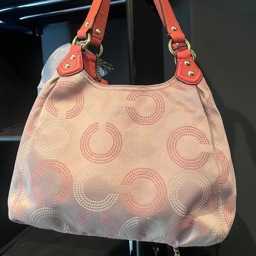 Coach Pink and Orange Women's Bag - Picture 5 of 17